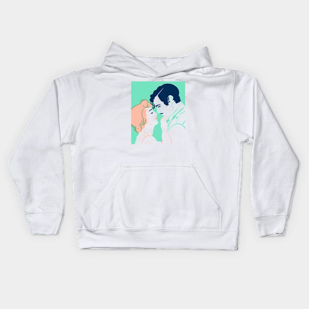 Gable Kiss Kids Hoodie by JordanKay